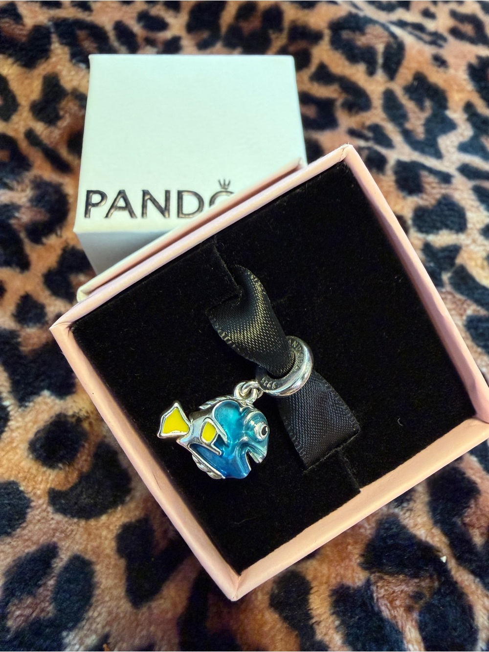 Pandora Blue and Yellow Enamel Fish Charm